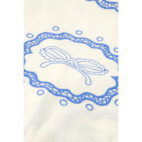 Fabienne Chapot Ladies Serviette Blouse - Cosy White/Blue