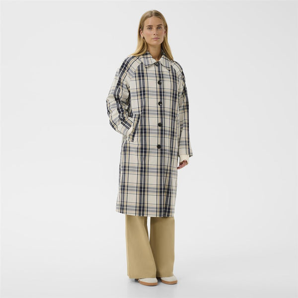 Part Two Ladies Yasha Coat - Dark Navy Check