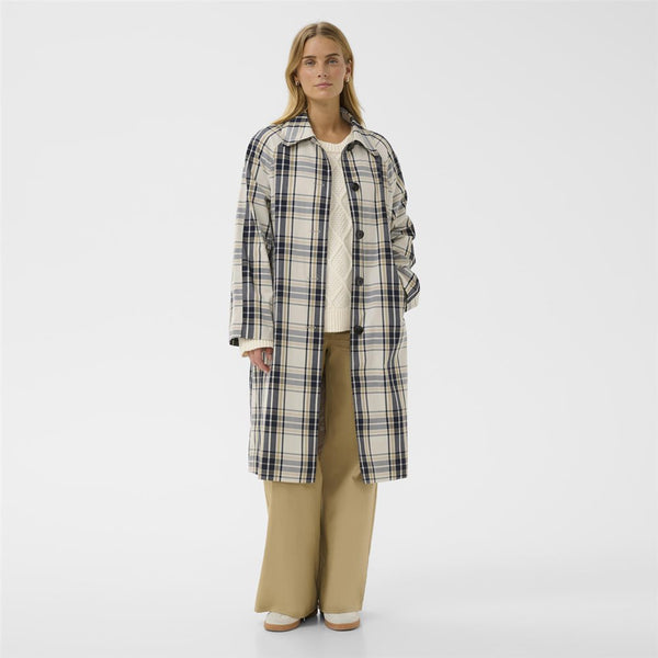 Part Two Ladies Yasha Coat - Dark Navy Check