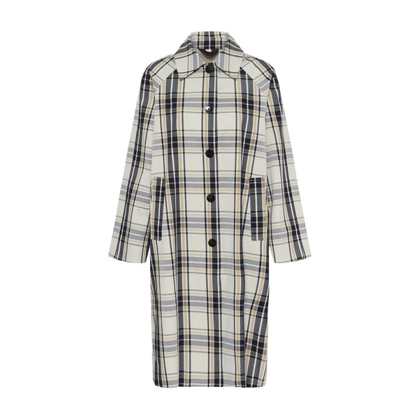 Part Two Ladies Yasha Coat - Dark Navy Check