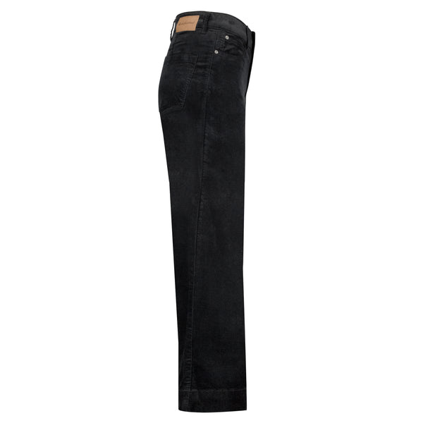 Red Button Ladies Conny Shiny Cord Black Jeans SRB4653