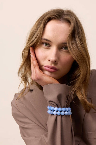 Soi Ladies Chunky Stretch Bracelet - Aquamarine