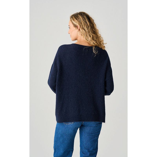 Luella Ladies Bettina Long Alpaca Jumper - Navy