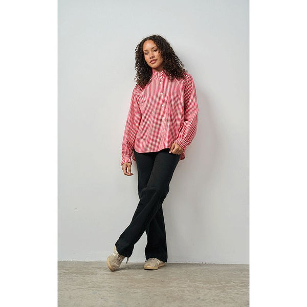 Luella Ladies Carron Cotton Blouse In Red Gingham