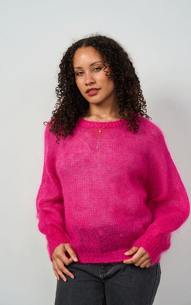 Luella Ladies Plockton Mohair Blend Balloon Sleeve Jumper