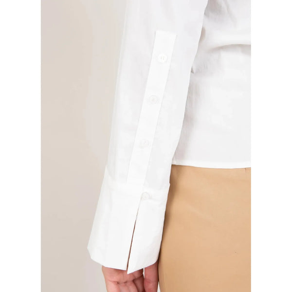 Coster Copenhagen Ladies Fitted Shirt with Cuff Details - White