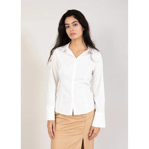 Coster Copenhagen Ladies Fitted Shirt with Cuff Details - White