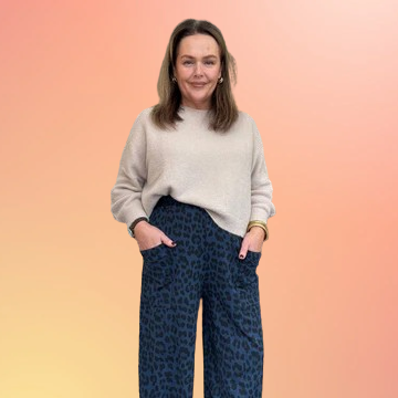 Ellie and Bea Ladies Leopard Barrel Joggers - Multiple Colours