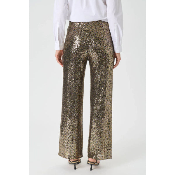 Part Two Ladies Green Tatianas Metal Sequins Mix Trousers