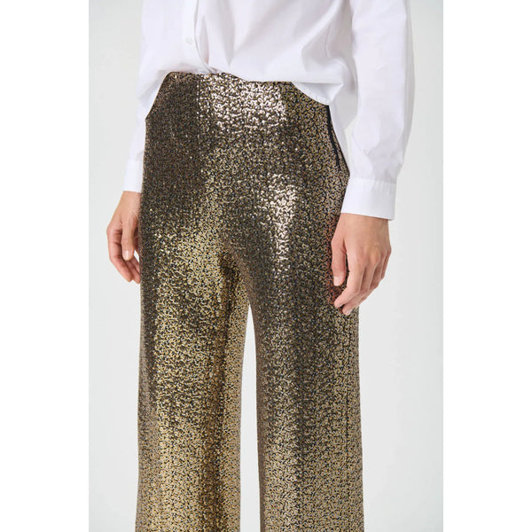 Part Two Ladies Green Tatianas Metal Sequins Mix Trousers