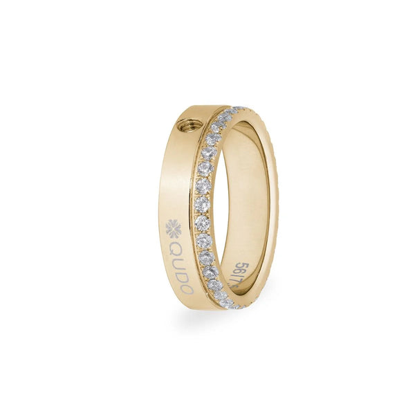 Qudo Ladies San Remo Base Ring - Gold/Silver