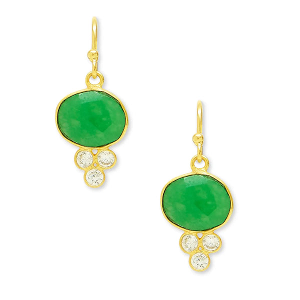 Ashiana London Ladies Lori Earrings Green