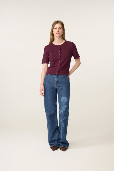Fabienne Chapot Ladies Scarlett Short Sleeve Cardigan