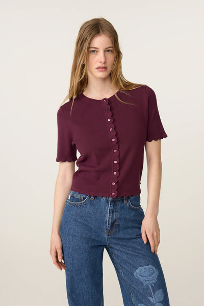 Fabienne Chapot Ladies Scarlett Short Sleeve Cardigan