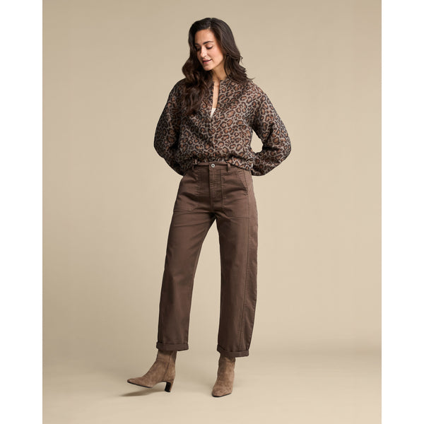 Red Button Jacquard Lurex Leopard Bomber Jacket