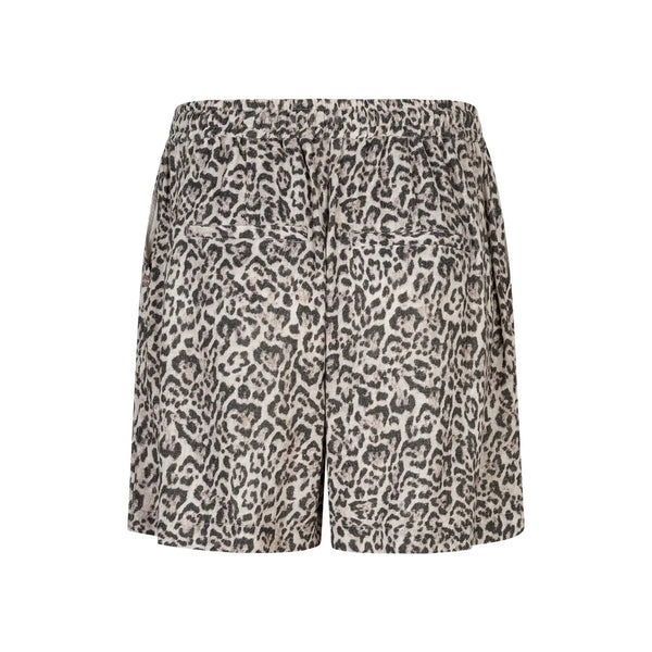 Red Button Ladies Claudette Short Linen Leopard Pebble