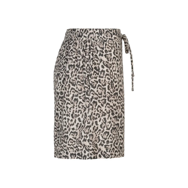 Red Button Ladies Claudette Short Linen Leopard Pebble