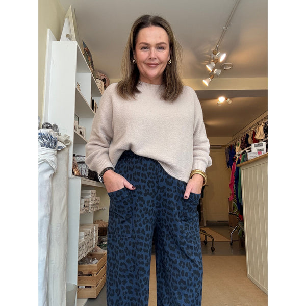 Ellie and Bea Ladies Leopard Barrel Joggers - Multiple Colours