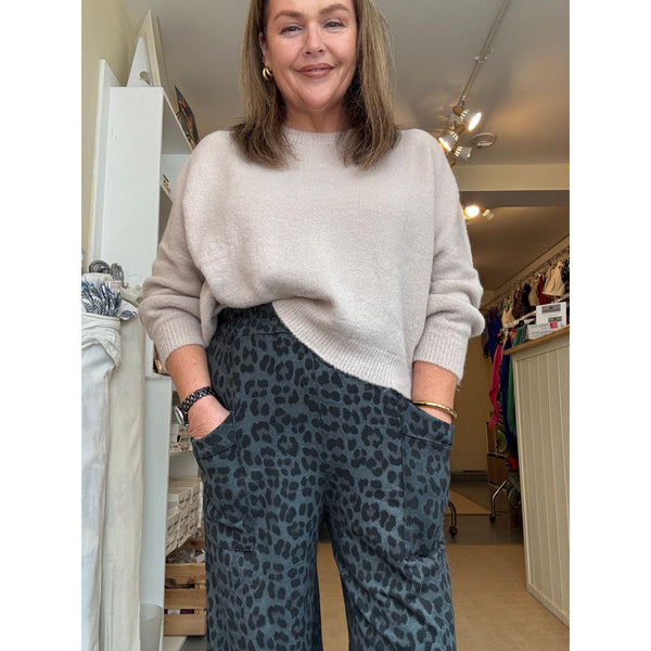 Ellie and Bea Ladies Leopard Barrel Joggers - Multiple Colours