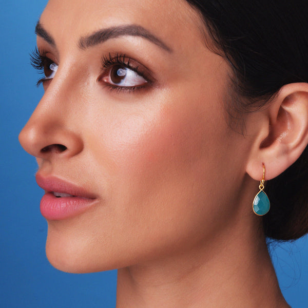 Ashiana Ladies Ava Earrings - Aqua Chalcedony