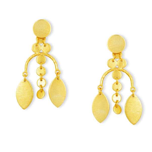Ashiana London Gina Gold Charm Earrings