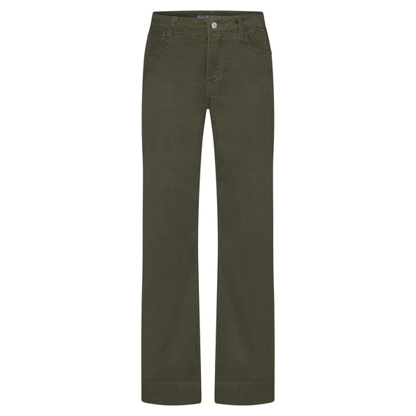 Red Button Ladies Conny Shiny Cord Khaki Jeans SRB4653