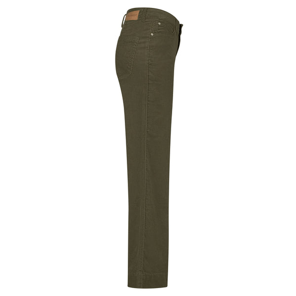 Red Button Ladies Conny Shiny Cord Khaki Jeans SRB4653