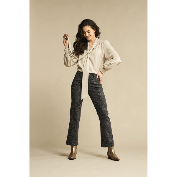 Red Button Ladies Kim Leopard Jeans - Lava SRB4716