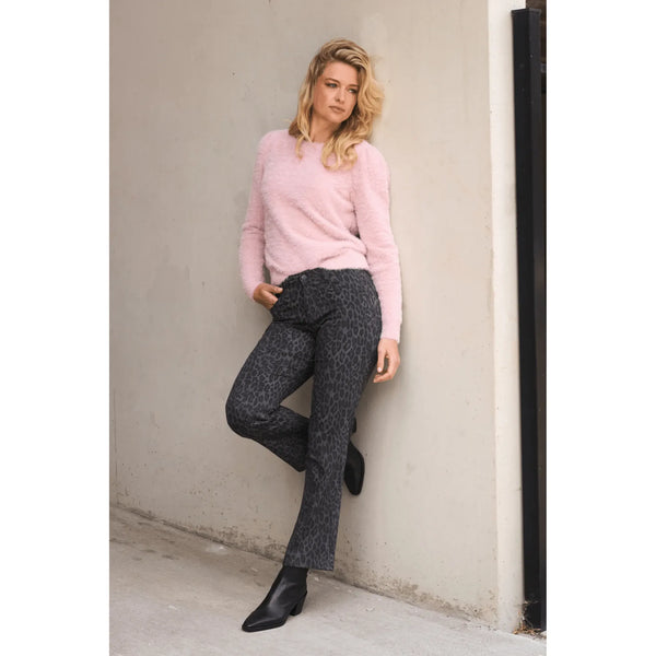 Red Button Ladies Kim Leopard Jeans - Lava SRB4716