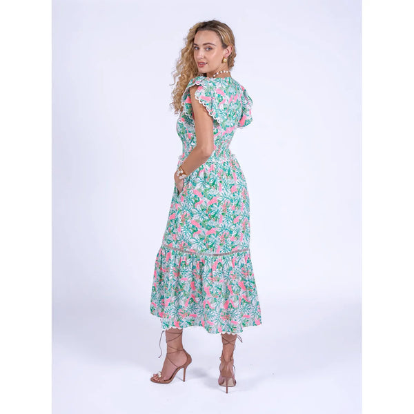 New Days Originals Ladies 'Misha" Dress In Pink Parrot