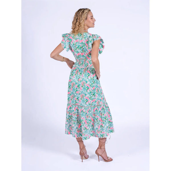 New Days Originals Ladies 'Misha" Dress In Pink Parrot