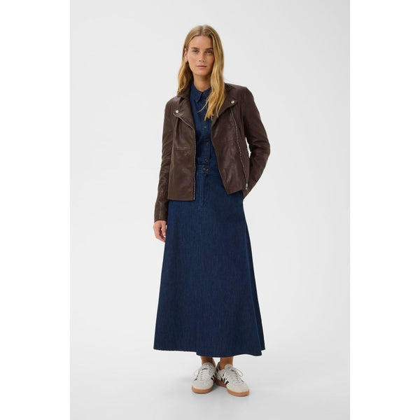 Part Two Frances Leather Jacket - Mole Brown