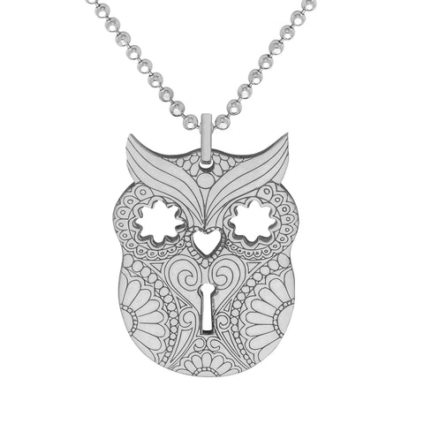 CarterGore Sterling Silver Owl Necklace