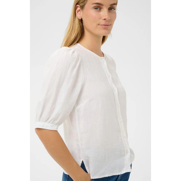 Part Two Ladies Azra Linen Shirt - White