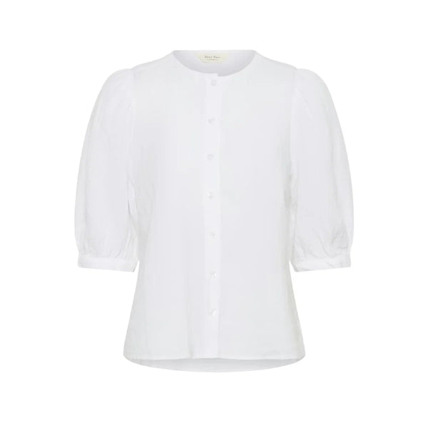Part Two Ladies Azra Linen Shirt - White