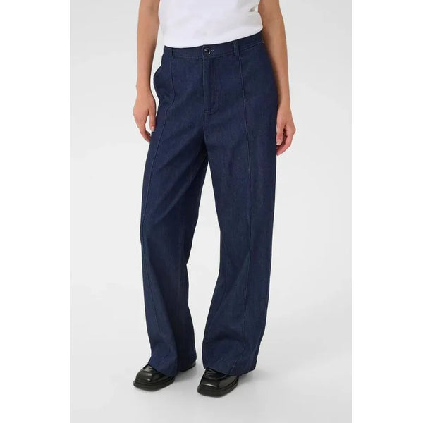 Part Two Ladies Sarana Trousers - Dark Blue Denim