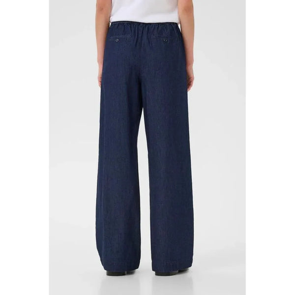 Part Two Ladies Sarana Trousers - Dark Blue Denim