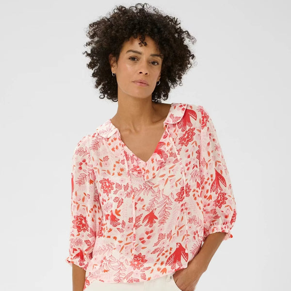 Part Two Ladies Alvia Shirt - Poppy Red