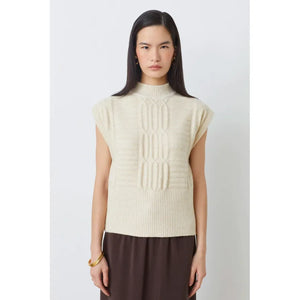 Suncoo Ladies Byzance Knitted Shorts - Blue & Cream