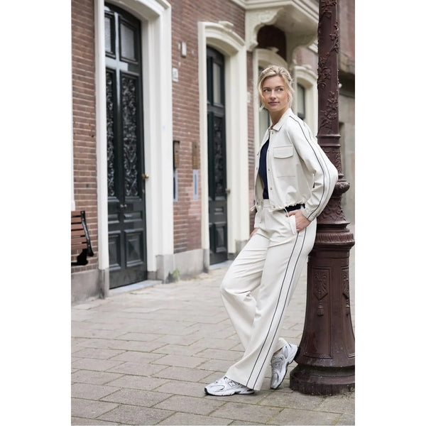 Red Button Ladies Colette Punta Piping L31 Pearl Trousers SRB4741A