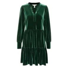 Part Two Ladies Viggase Velvet Dress - Rosin Green