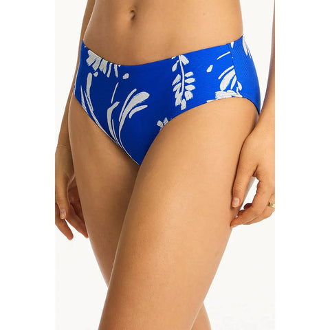 Sea Level Ladies Tradewind Mid Bikini Pant - Cobalt
