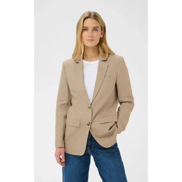 Part Two Ladies Nyan Linen Blazer - Silver Mink