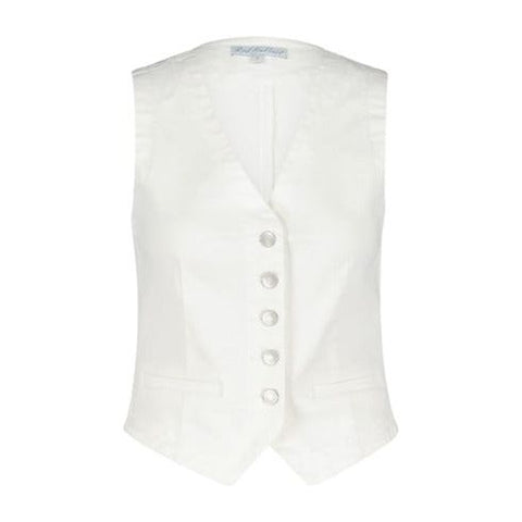 Red Button Ladies Waistcoat - Offwhite
