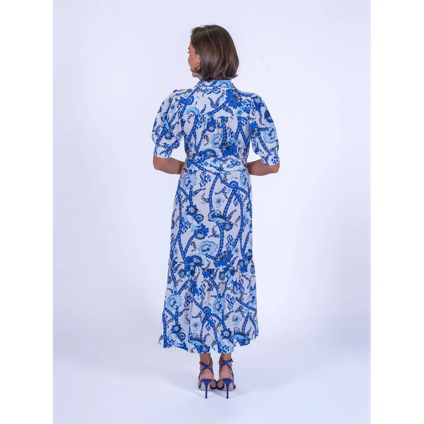 New Day Originals  Ladies'Safari' Dress In Botanical Blue