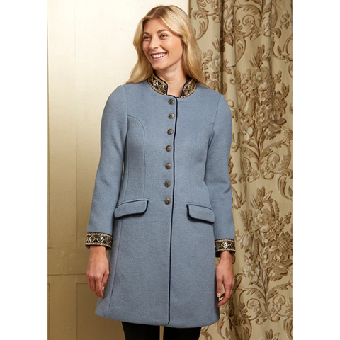 Guinea London Ladies Oxford Wool Coat - Pale Blue