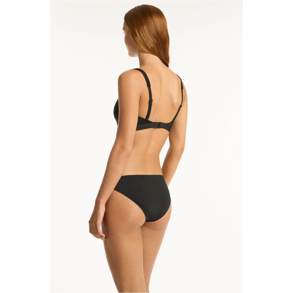 Sea Level Ladies Eco Essentials Regular Cheeky Bikini Pant - Black
