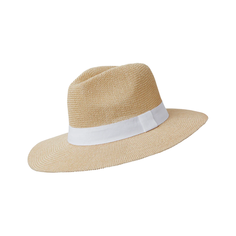 Somerville Scarves Paper Panama Hat - White Band
