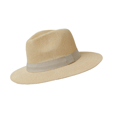 Somerville Scarves Paper Panama Hat - Dove Band