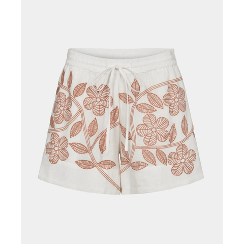 Sofie Schnoor Ladies Shorts - Off White with Flowers